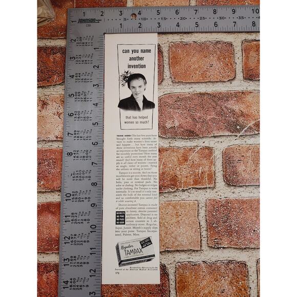 1950 Tampax "Can You Name Another Invention That Has Helped Women?" Vtg Print Ad - Picture 4 of 8